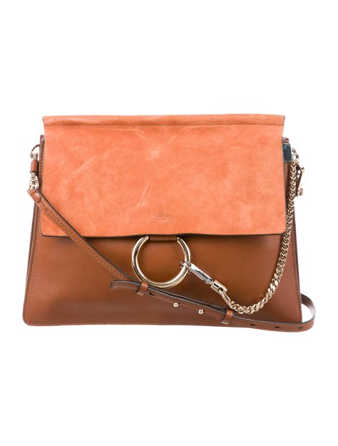 CHLOE Patent Medium Faye Shoulder Bag Deep Forest